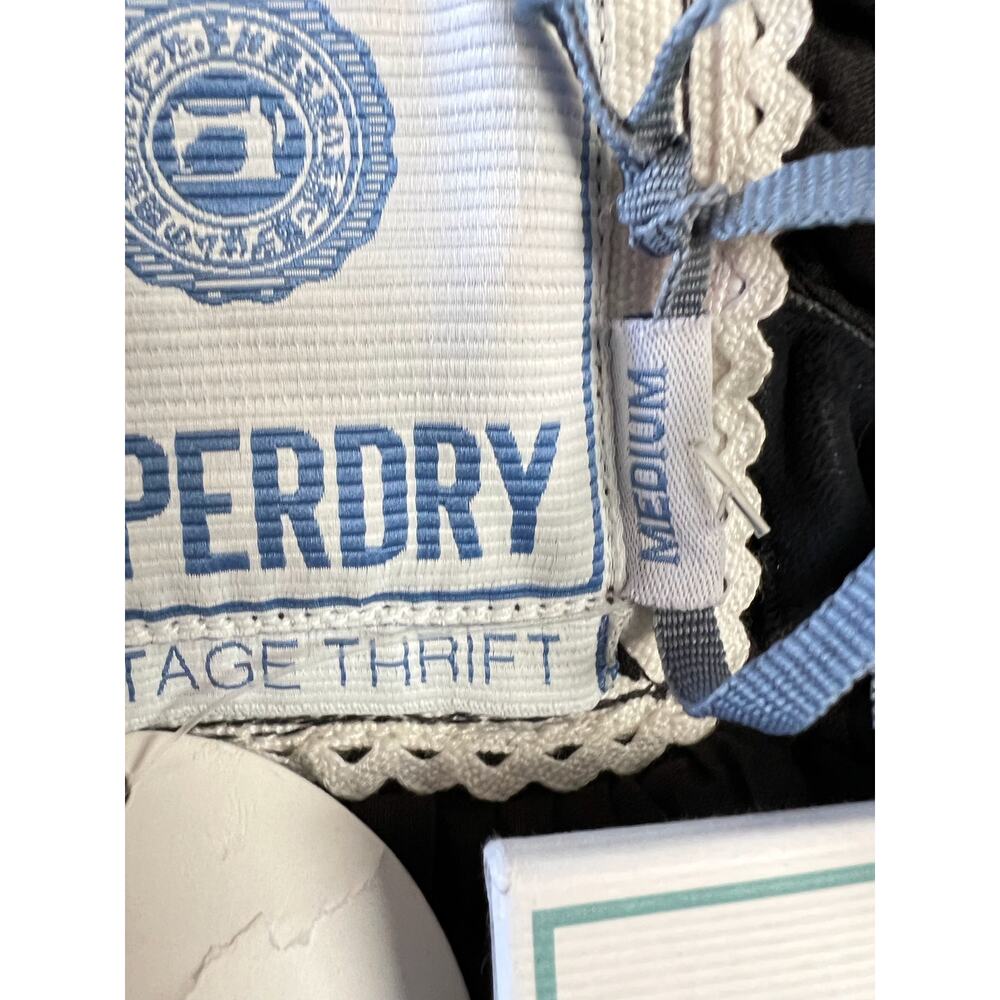 Superdry NEW Vintage Inspired Mini Dress Square Neckline Ruffles Straps Size M - Picture 13 of 15